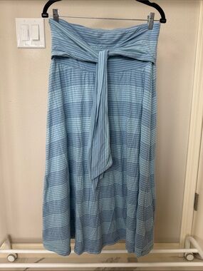 Patagonia Light Blue Striped Skirt